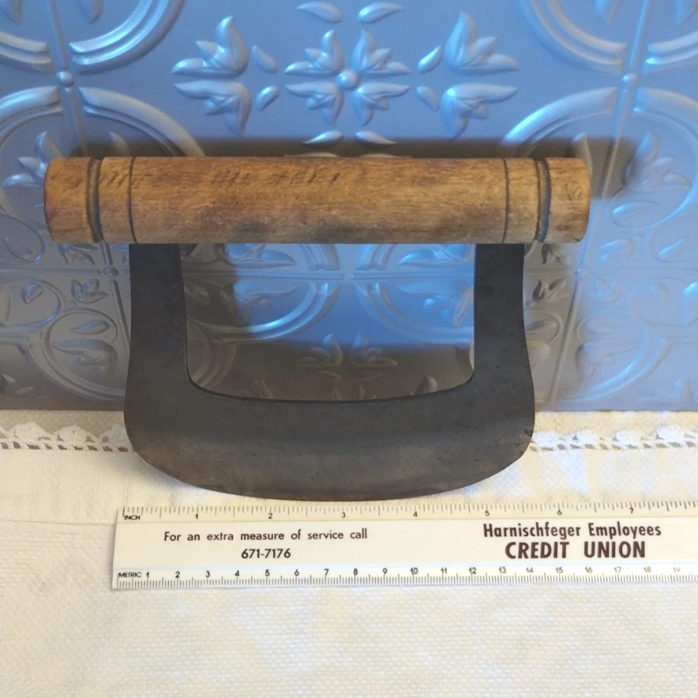 Vintage Food Choppers Single Blade Iron Handle and Wood Handle